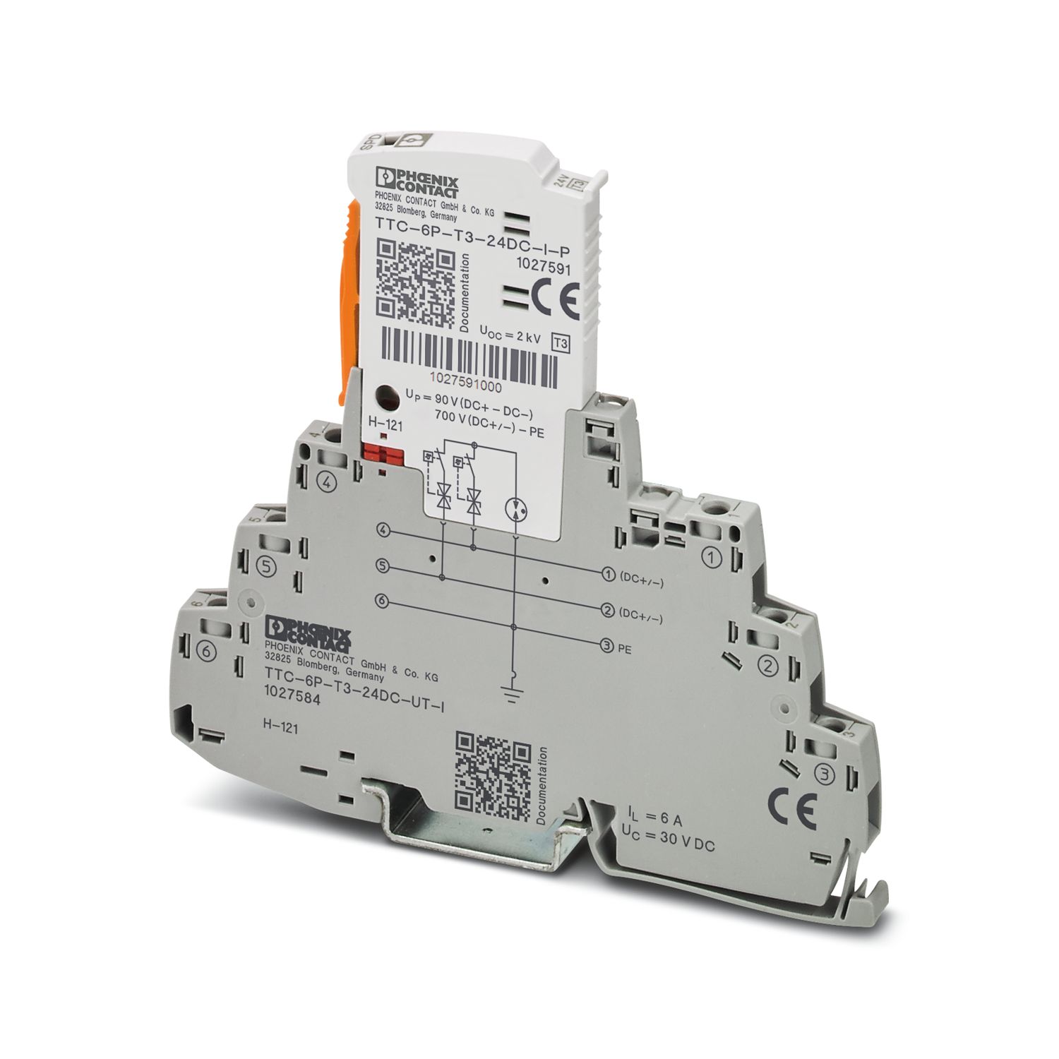 TTC-6P-T3-24DC-UT-I Chống sét 24DC