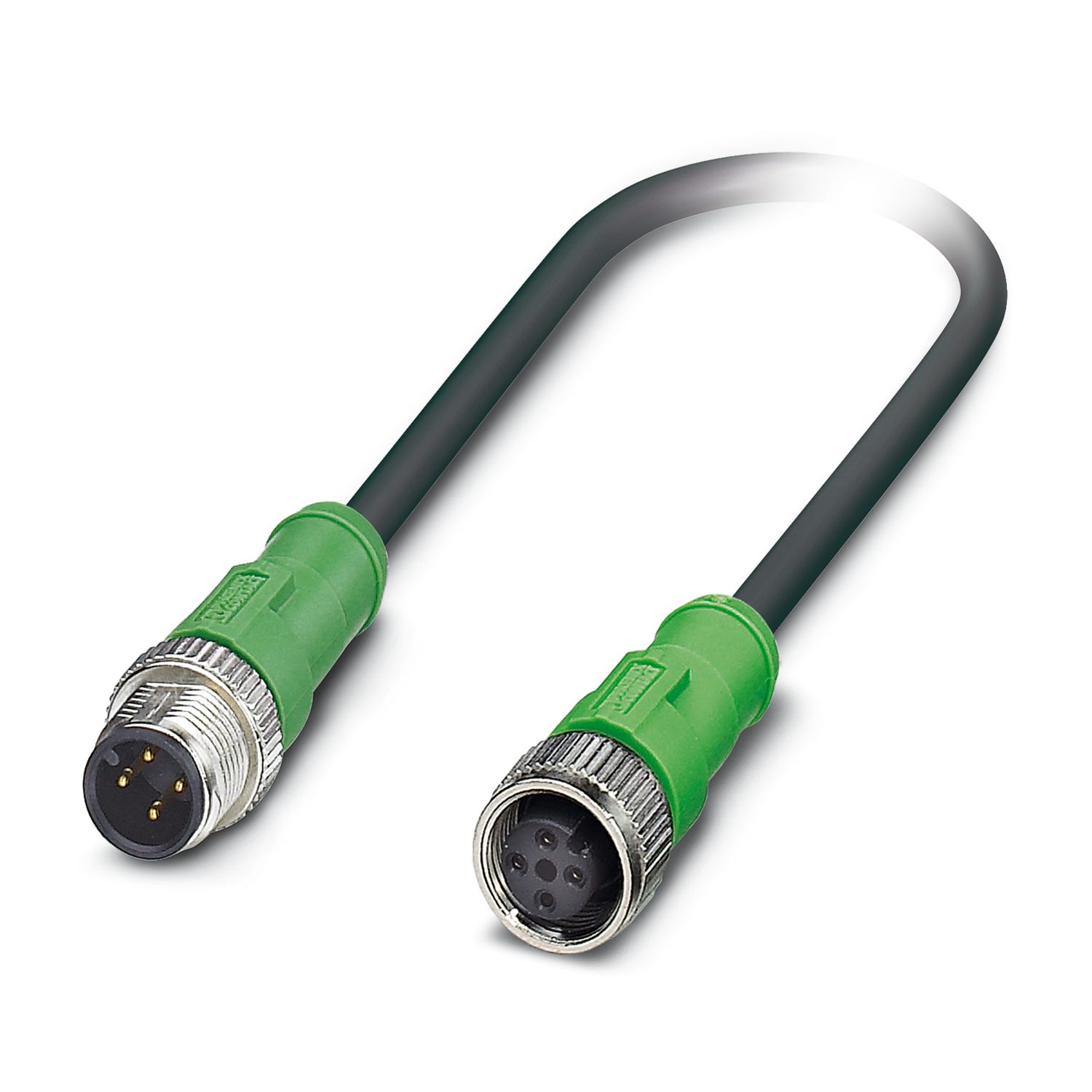 SAC-4P-M12MS/1,0-PVC/M12FS B-L