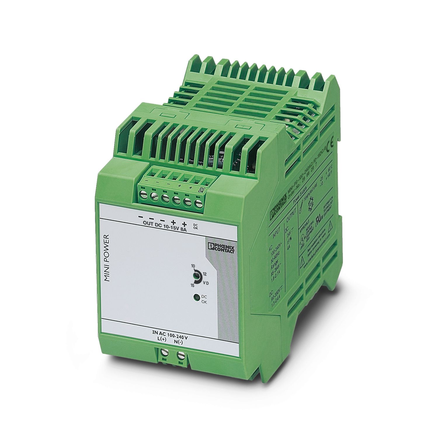 MINI-PS-100-240AC/10-15DC/8 – Nguồn Mini 100W